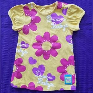 Dream Baby Yellow and Pink Floral T-Shirt